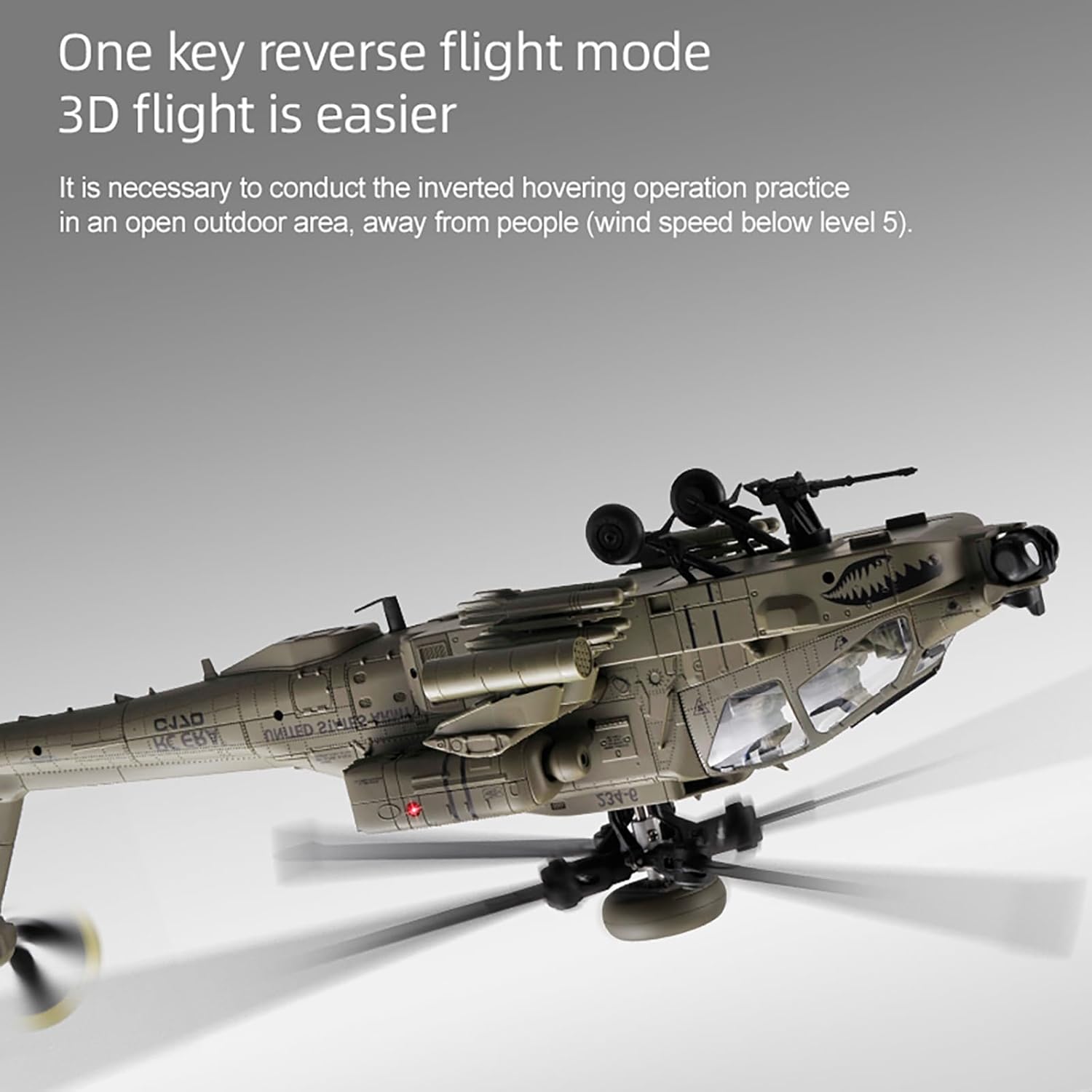 Rc Hobby Grade Helicopter - 310MM 6CH C170 AH-64D Remote Control