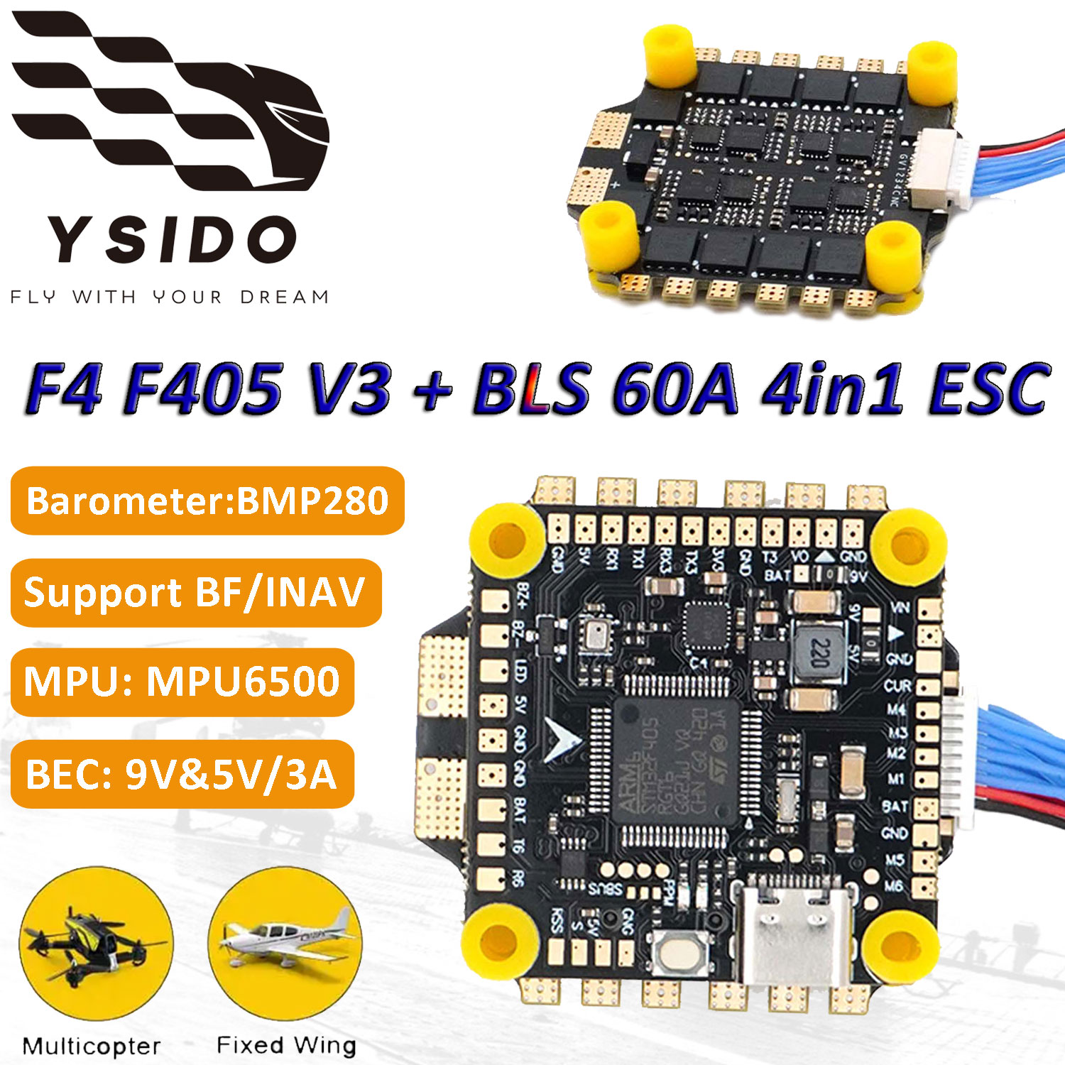 Rc Plane Hobby Zone - F405 V3 Flight Controller Reliable Control